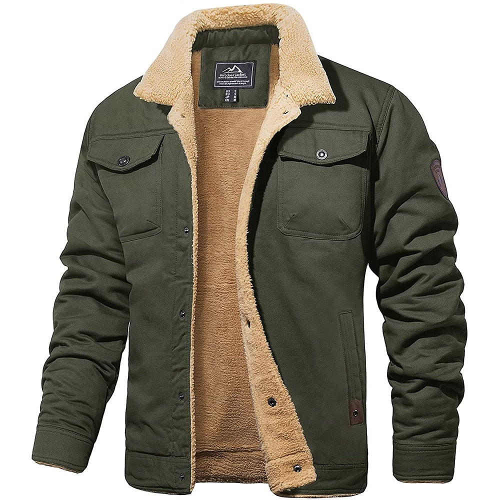 Heren Warme Sherpa Gevoerde Jas 9