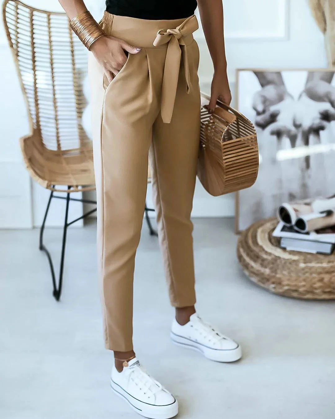Dames Hoge Taille Stretch Broek