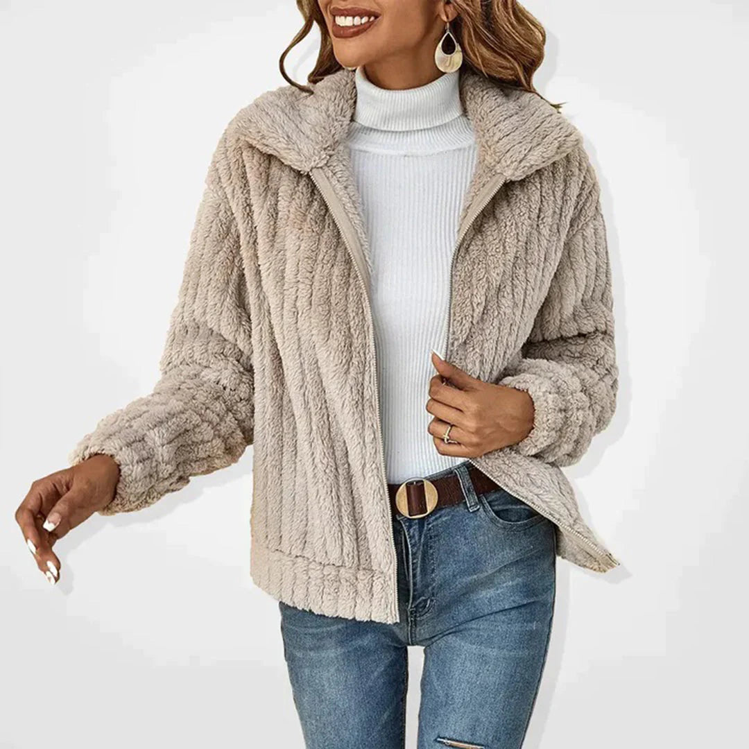 Dames Warme Fleece Vest Met Capuchon 1