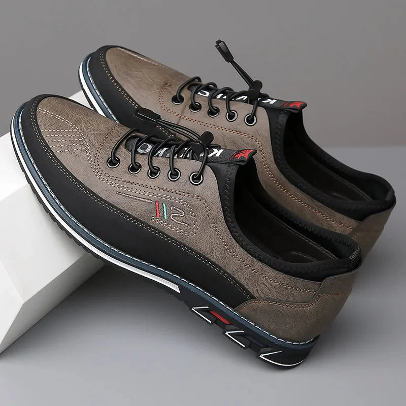 Heren Ademende Leren Sneakers 4