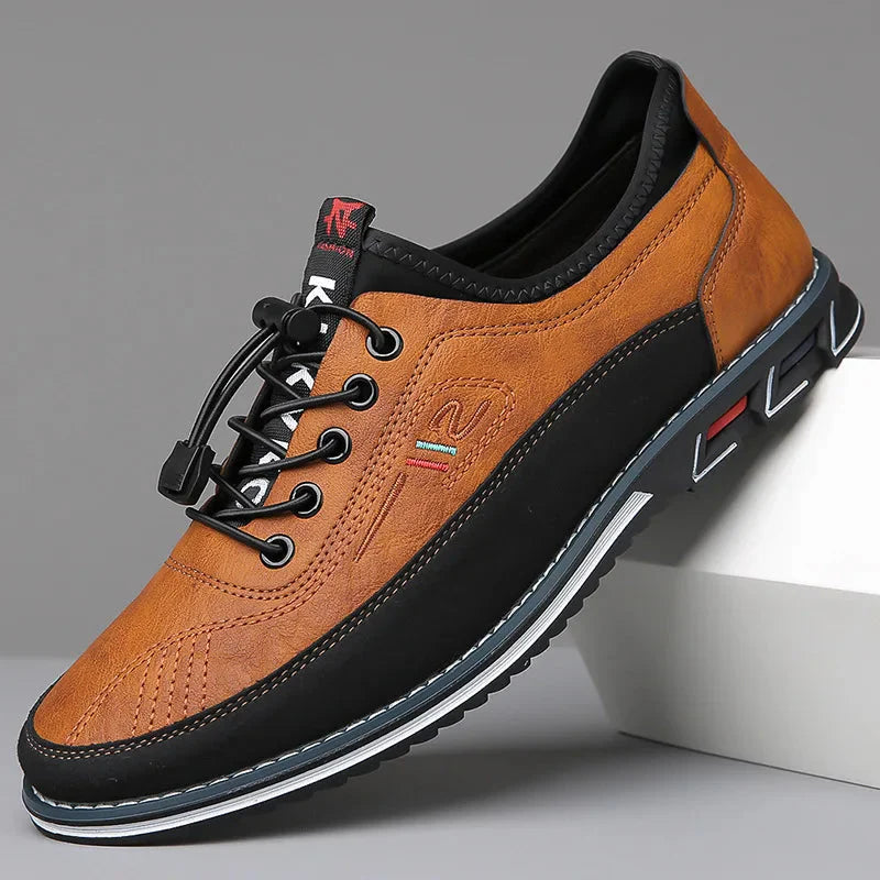 Heren Ademende Leren Sneakers 7