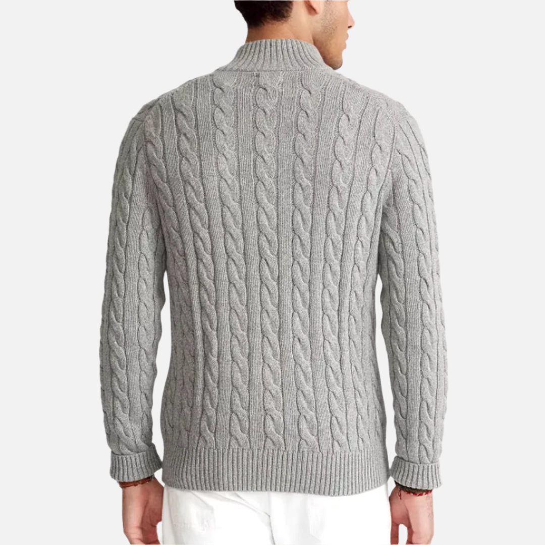 Heren Gebreide Half Zip Trui 2