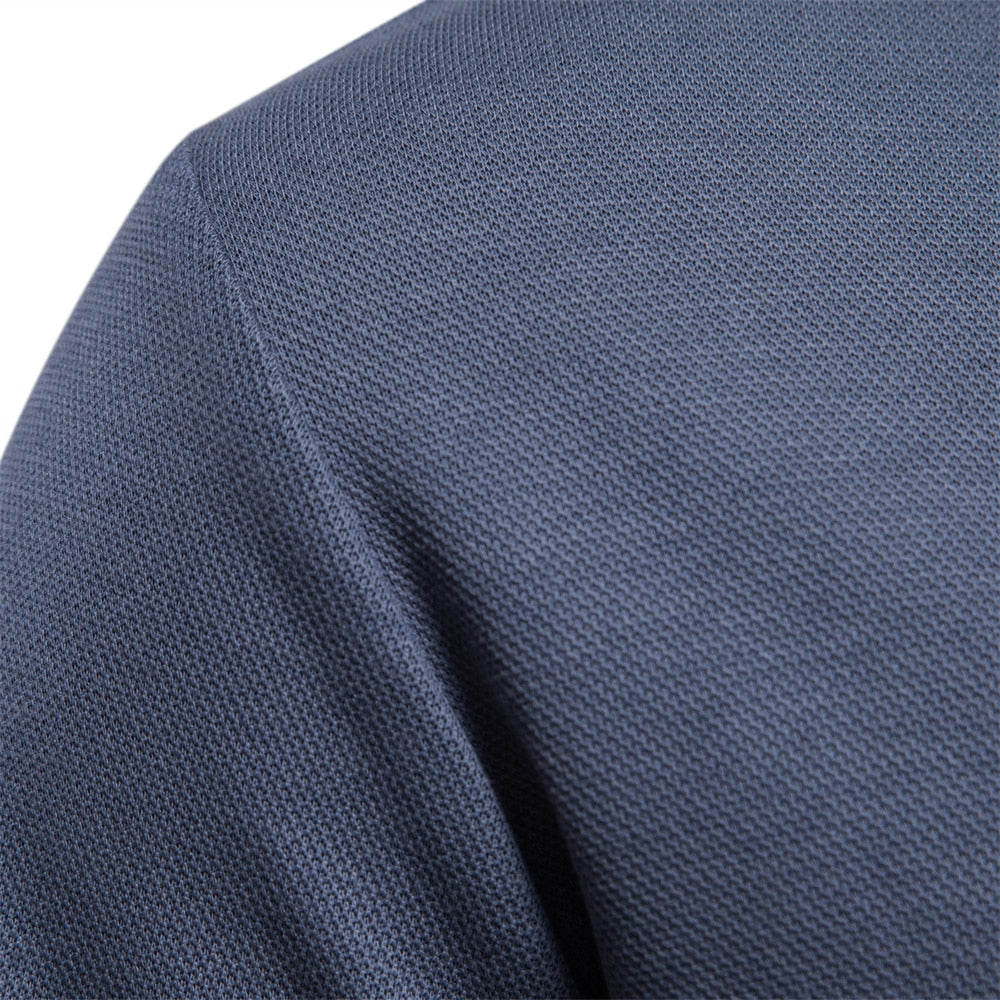 Heren Luxe Ademend Poloshirt Met Lange Mouwen 8
