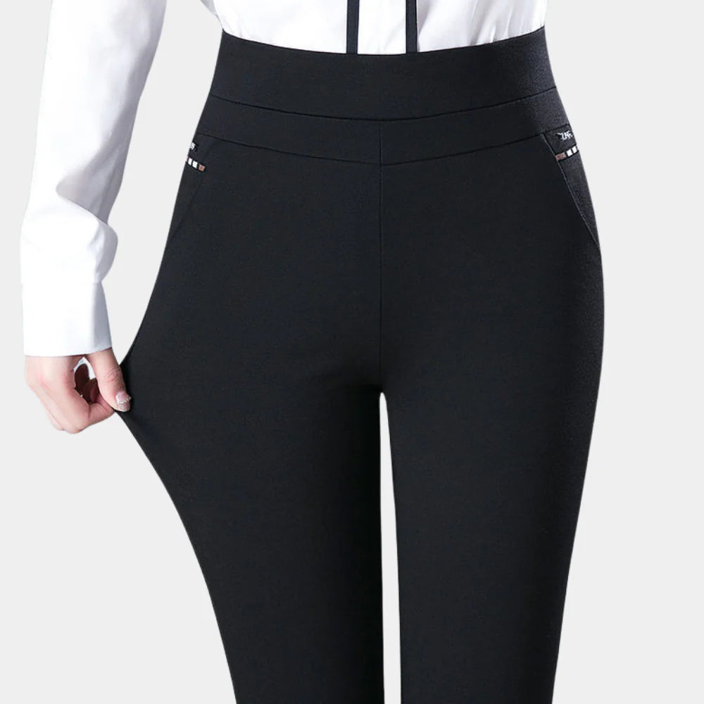 Dames Hoge Taille Gestreepte Broek 1
