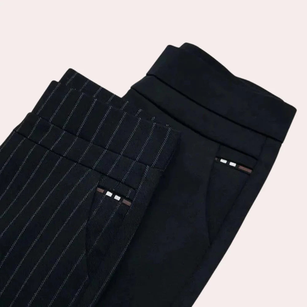 Dames Hoge Taille Gestreepte Broek 4