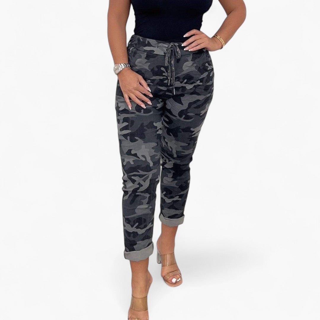 Dames Camouflage Print Broek 5